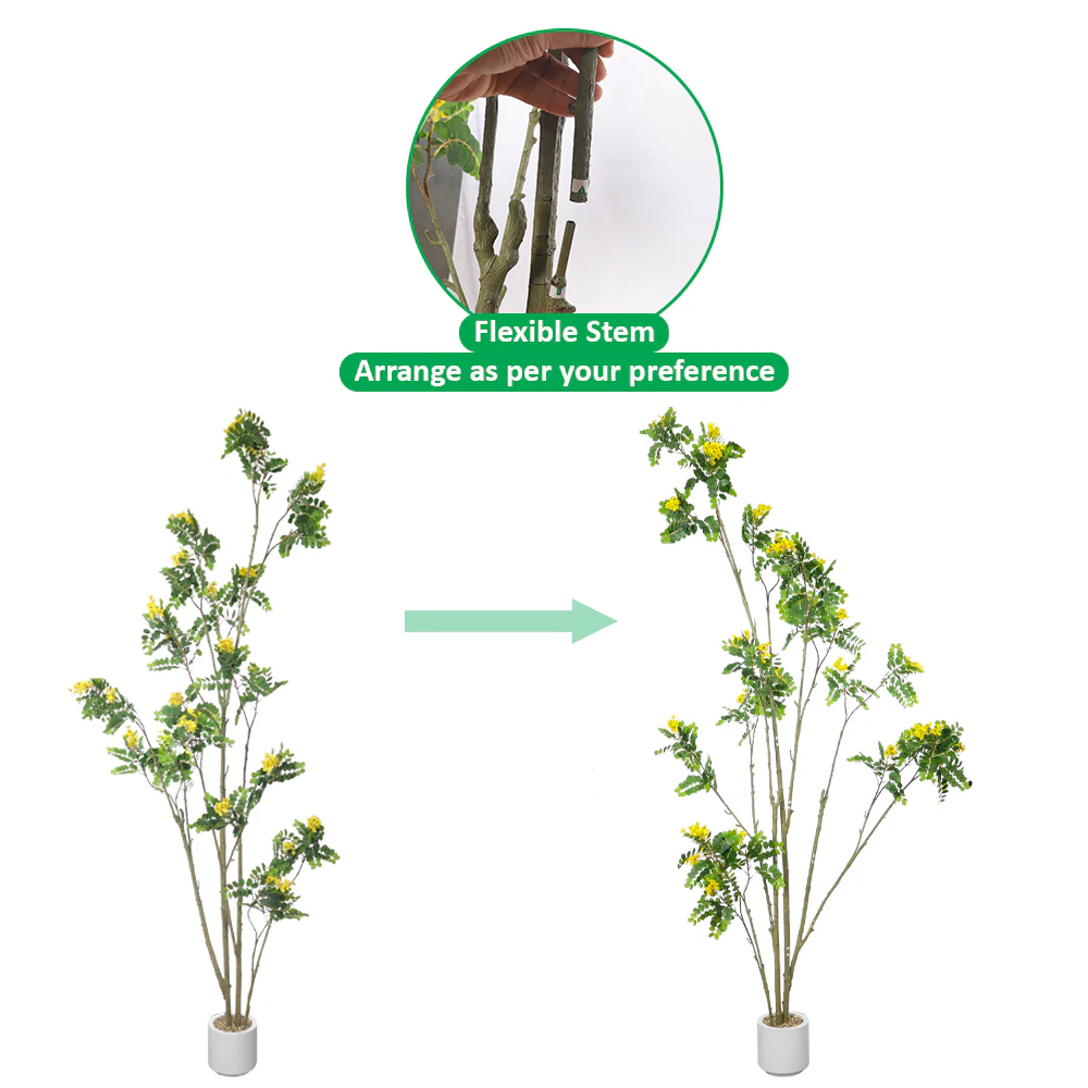 Artificial Locust Tree 260cm Tall(with black nursery pot) - Image 12