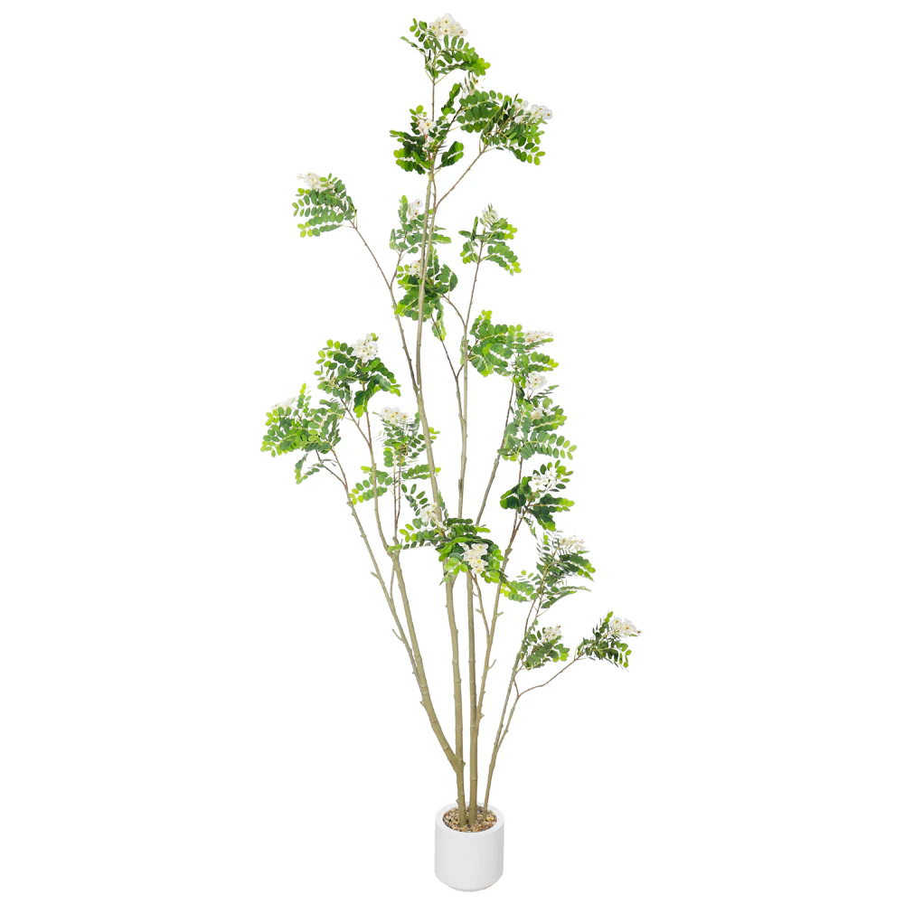 Artificial Locust Tree 260cm Tall(with black nursery pot) - Image 6