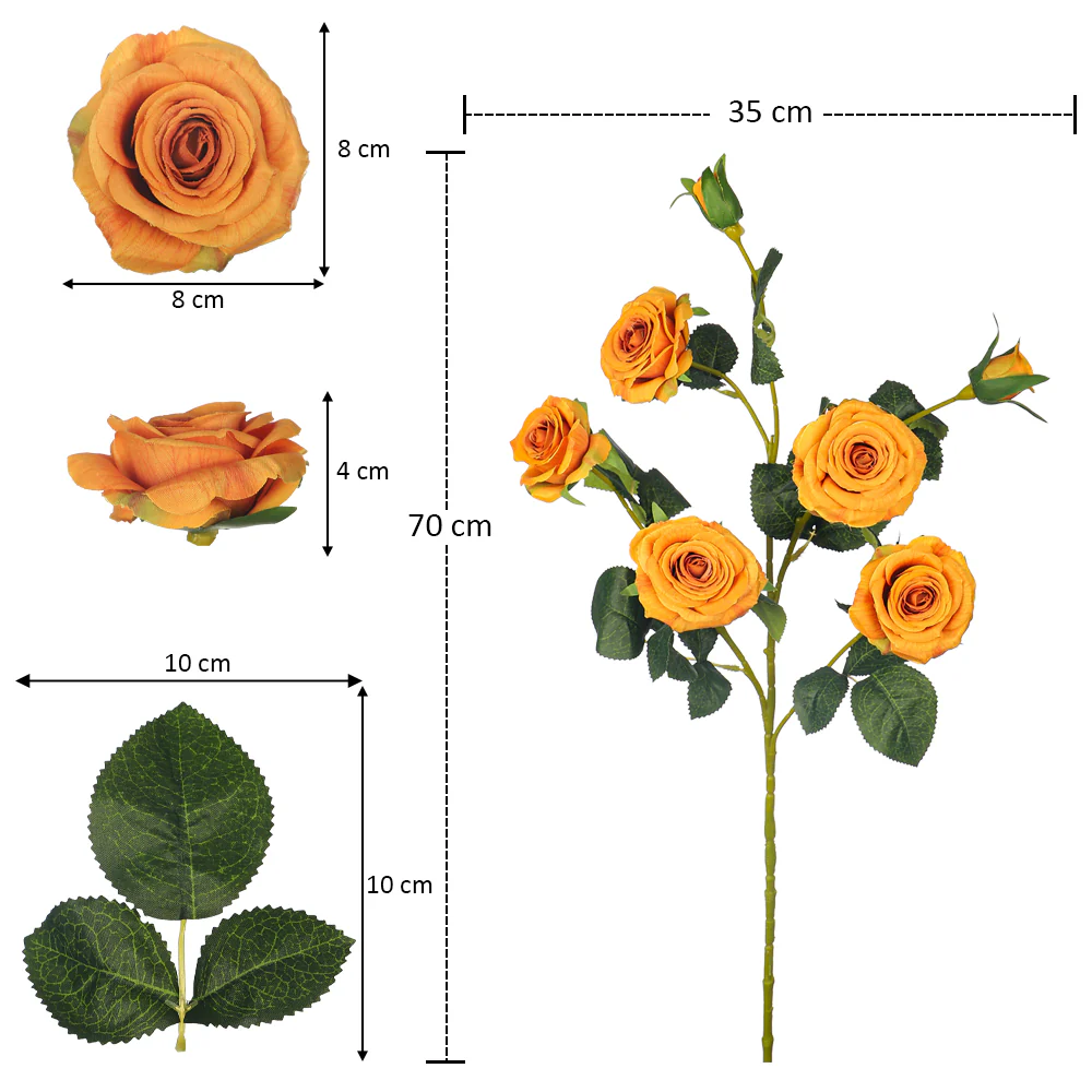 Artificial Long Single Stem Rose Flower (without vase) - Image 5