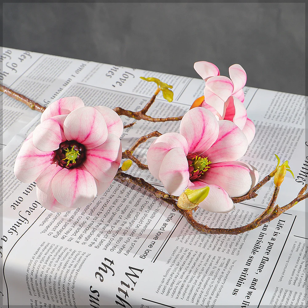 Artificial Magnolia Flower Single Stem (without vase) - Image 11