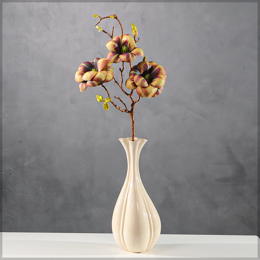 Artificial Magnolia Flower Single Stem (without vase) - Image 13