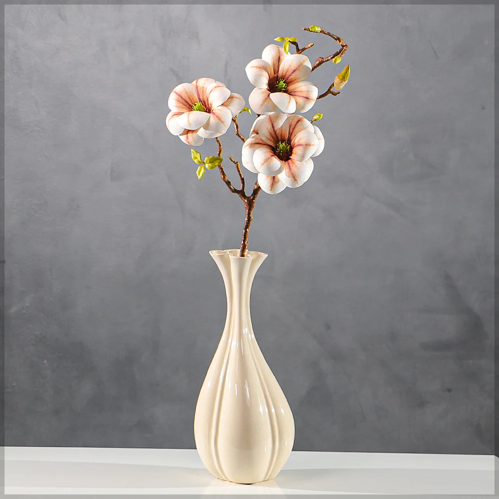 Artificial Magnolia Flower Single Stem (without vase) - Image 17