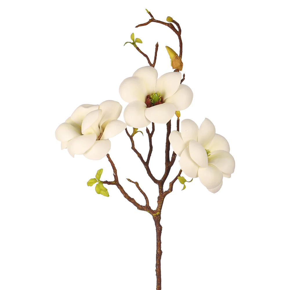 Artificial Magnolia Flower Single Stem (without vase) - Image 4