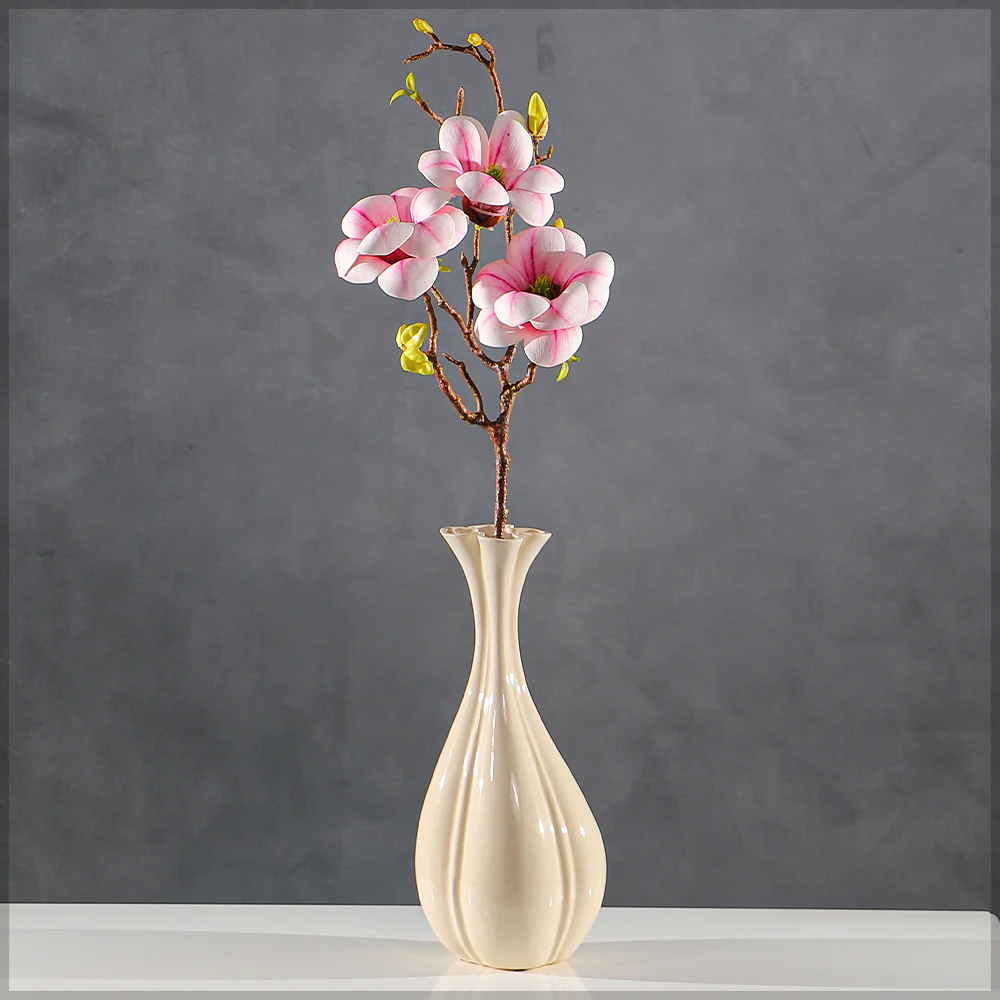 Artificial Magnolia Flower Single Stem (without vase) - Image 9