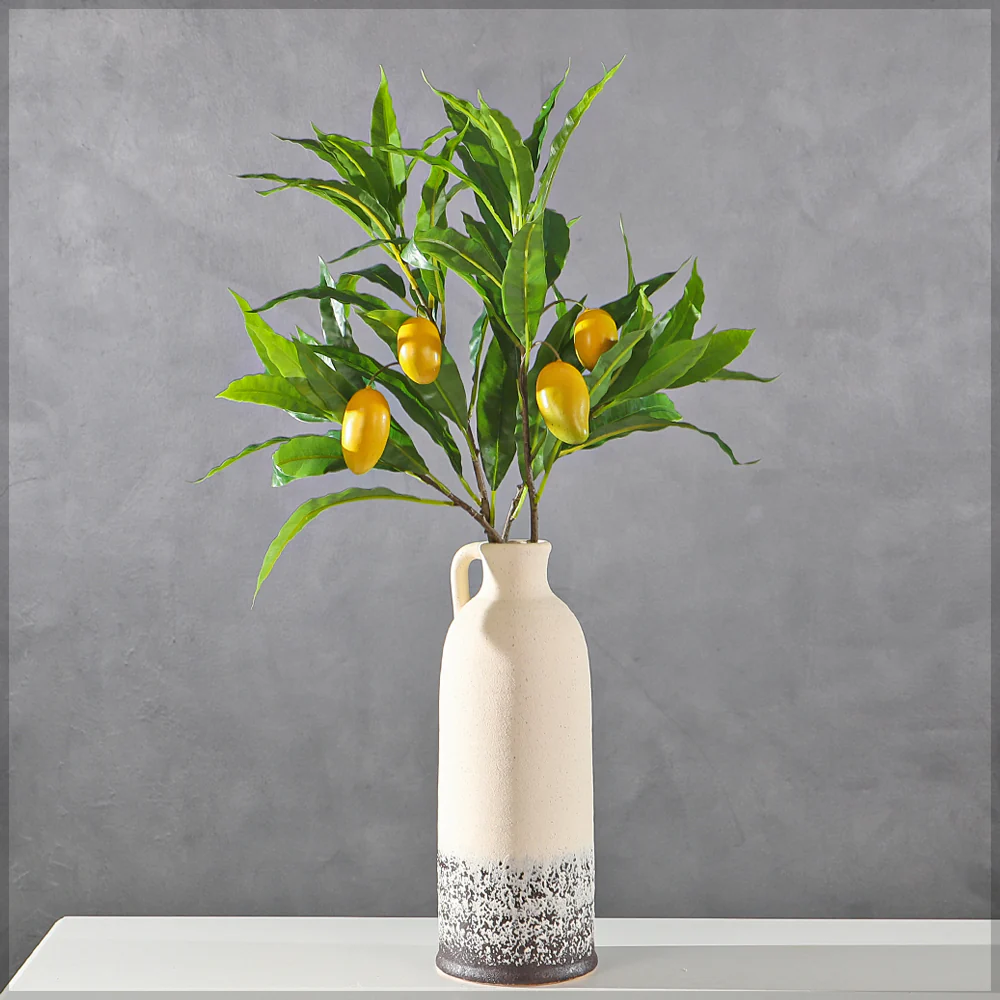 Artificial Mangoes Single Stems with Leaves(without vase)