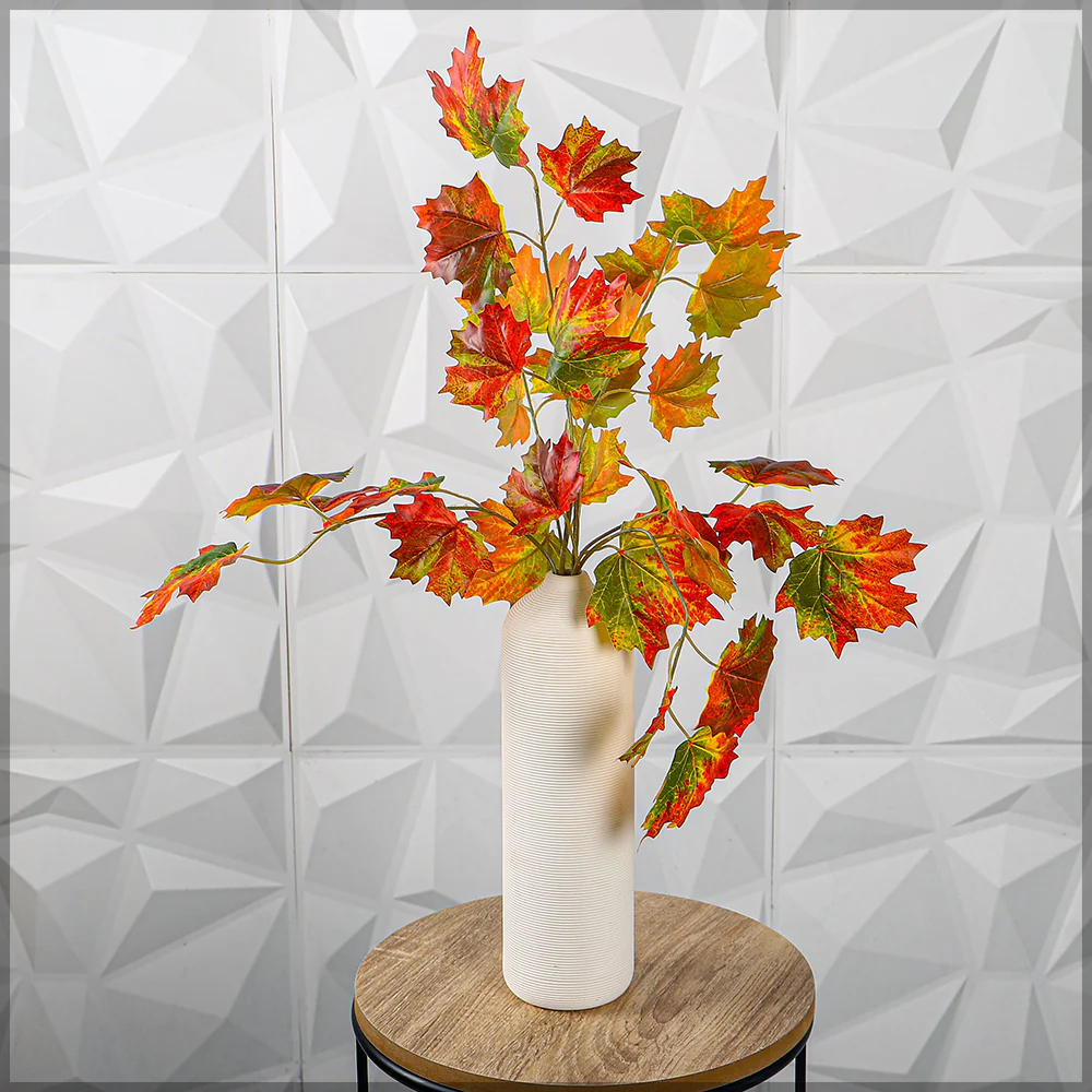 Artificial Maple Leaf Single Branch(without vase) - Image 5
