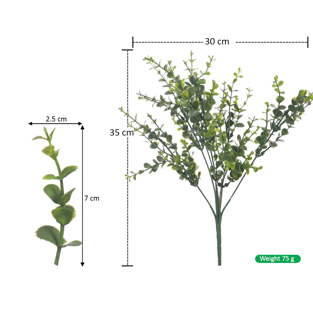 Single Bunch Artificial Mini Eucalyptus Bush(without vase ) - Image 2