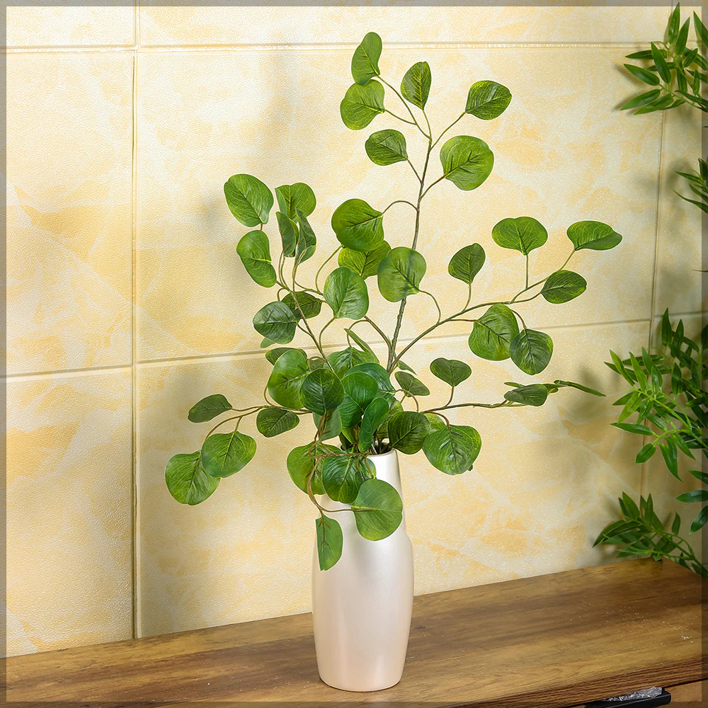 Artificial Money Leaf Single Branch(without vase) - Image 10