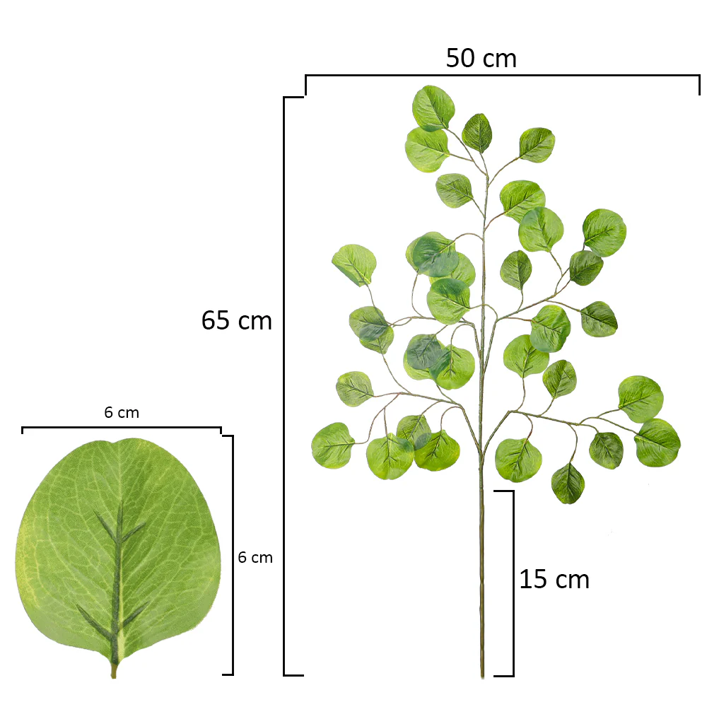 Artificial Money Leaf Single Branch(without vase) - Image 11