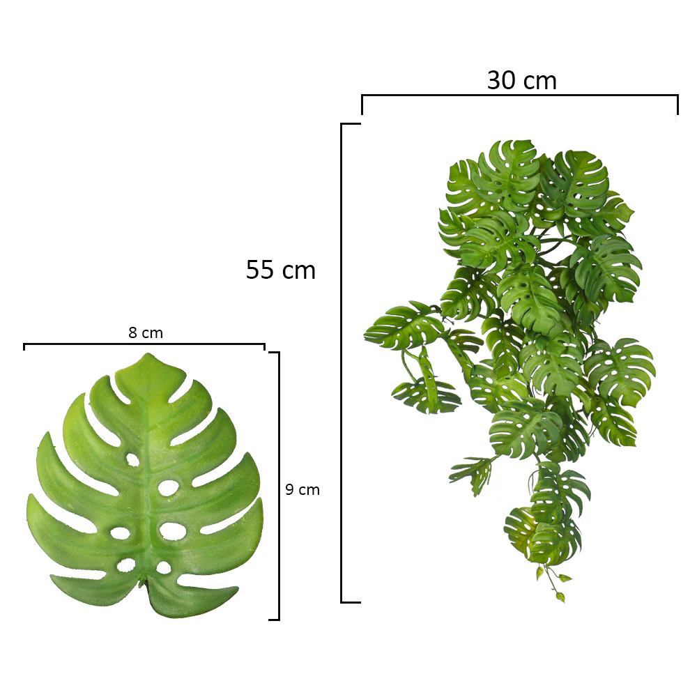 Artificial Monstera Leaf Bunch Vine - Image 2