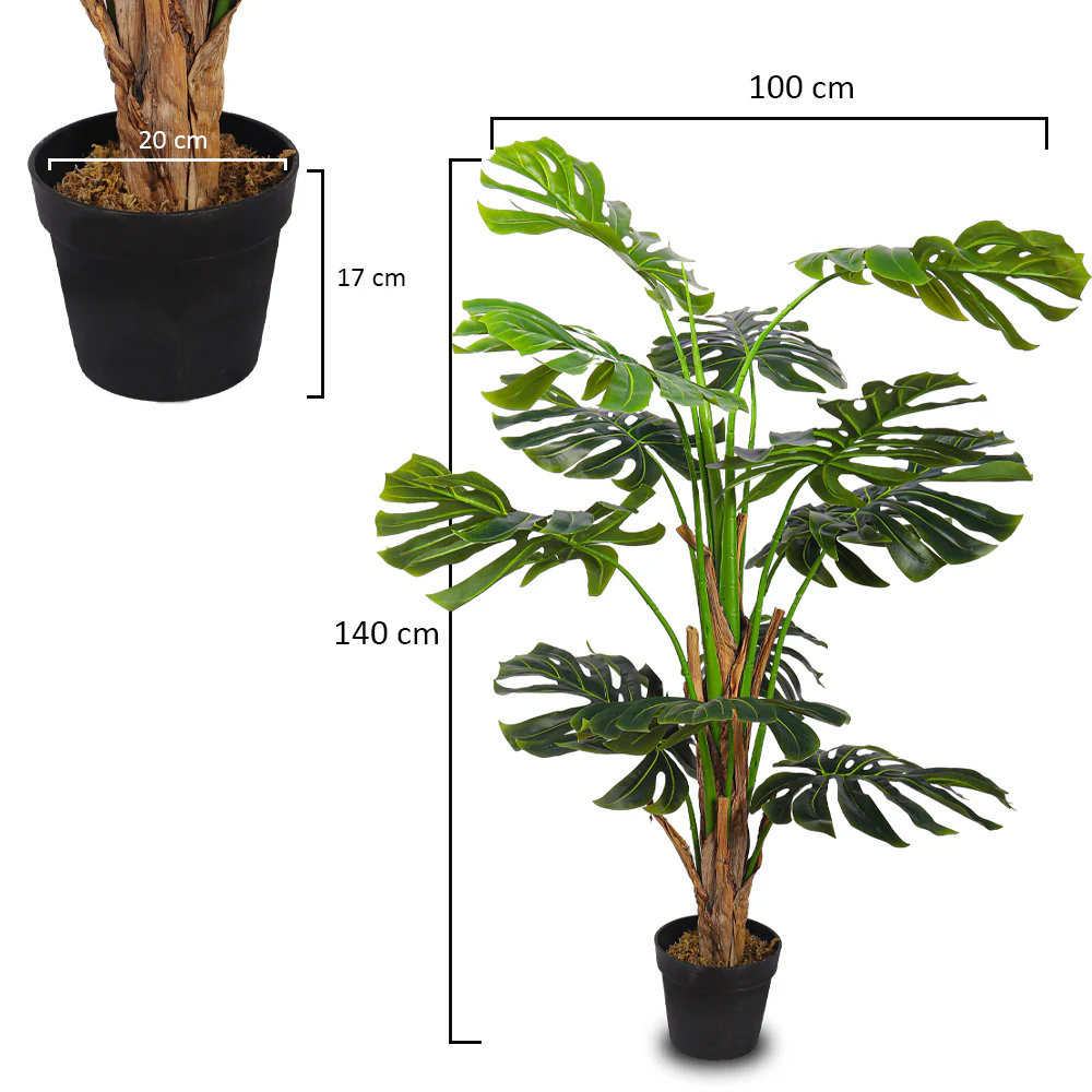 Artificial Monstera Plant 1.6m High - Image 3