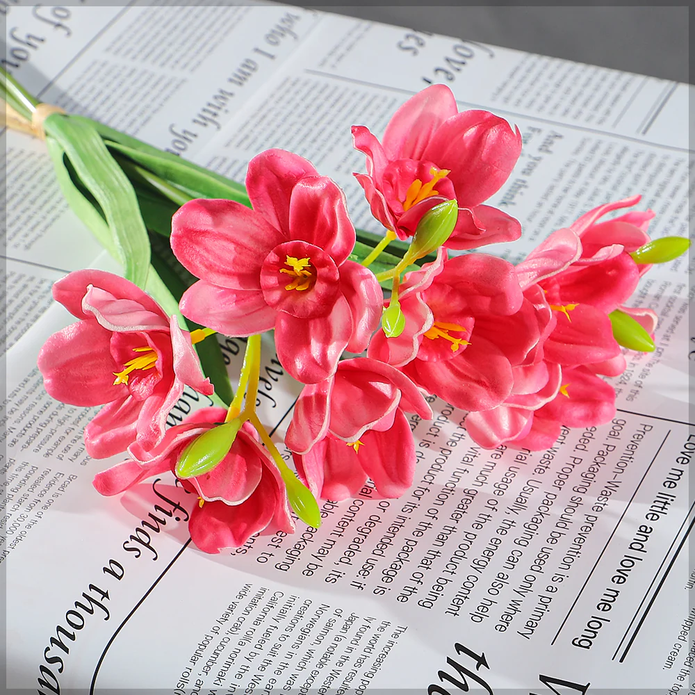 Artificial Narcissus Daffodil Fake Flower Bunch (without vase) - Image 11