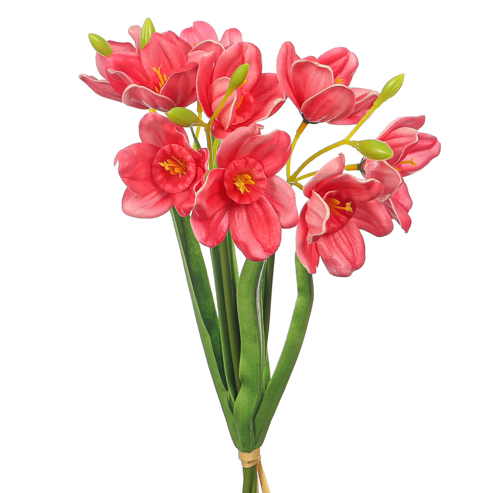 Artificial Narcissus Daffodil Fake Flower Bunch (without vase) - Image 12