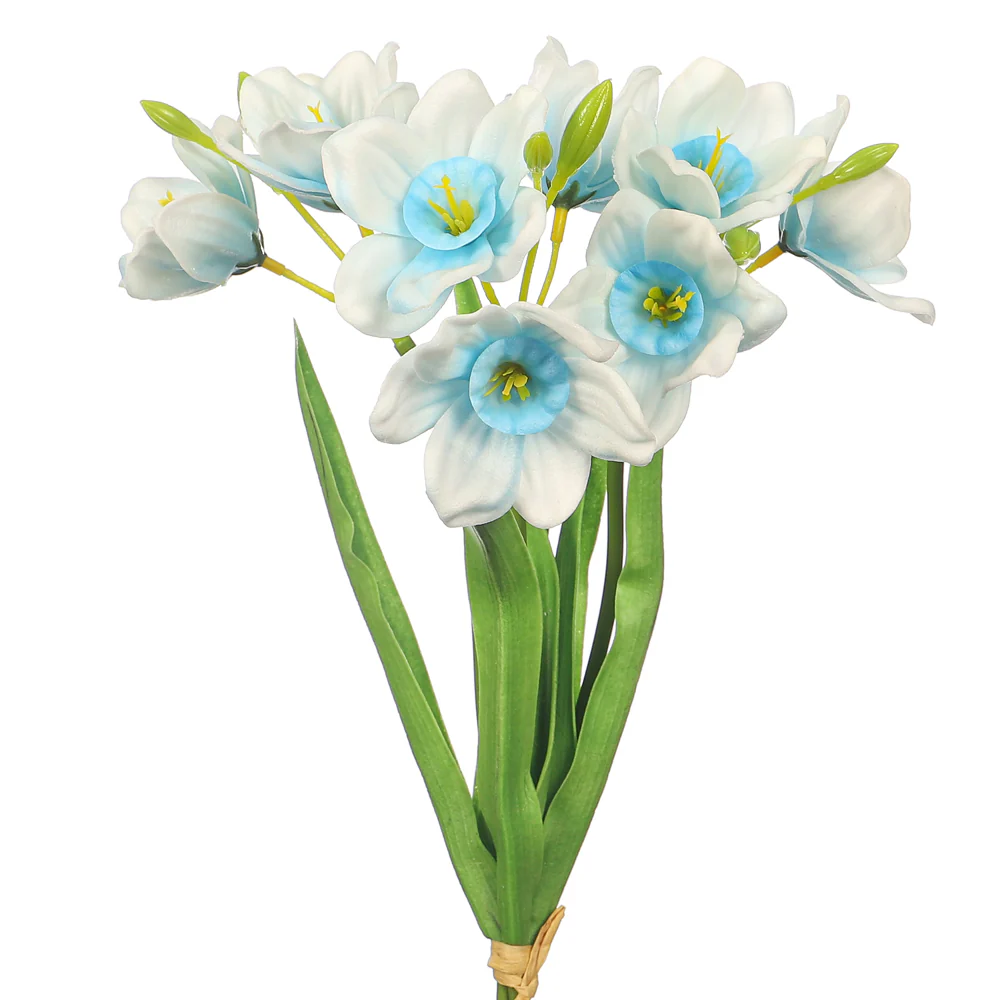 Artificial Narcissus Daffodil Fake Flower Bunch (without vase) - Image 20