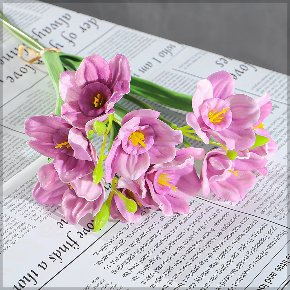 Artificial Narcissus Daffodil Fake Flower Bunch (without vase) - Image 27