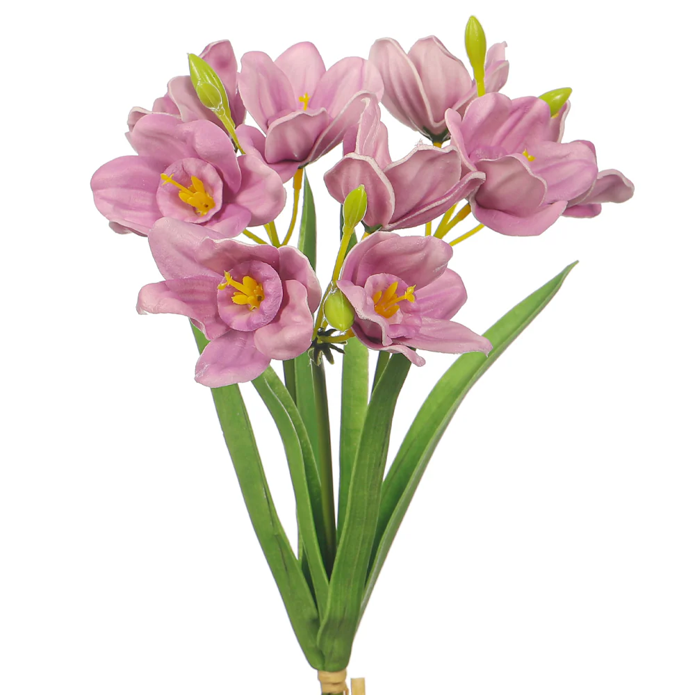 Artificial Narcissus Daffodil Fake Flower Bunch (without vase) - Image 28