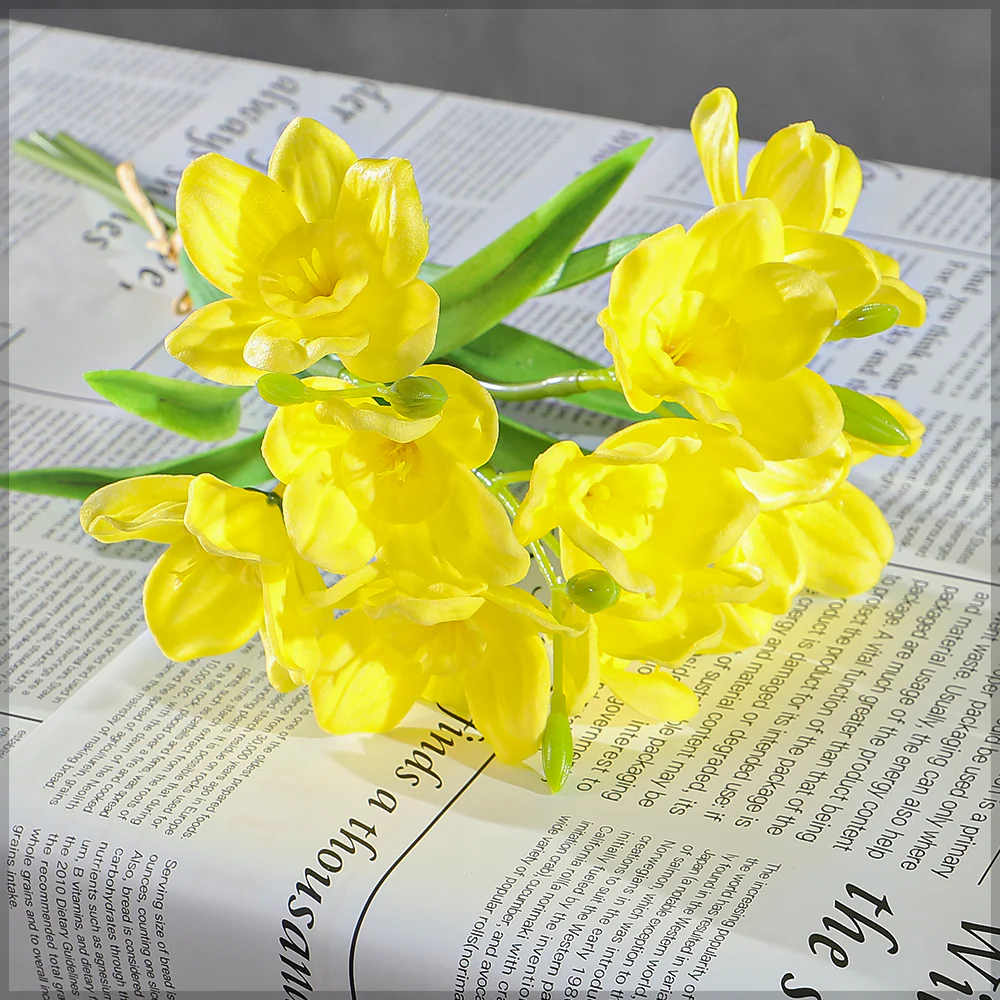 Artificial Narcissus Daffodil Fake Flower Bunch (without vase) - Image 7