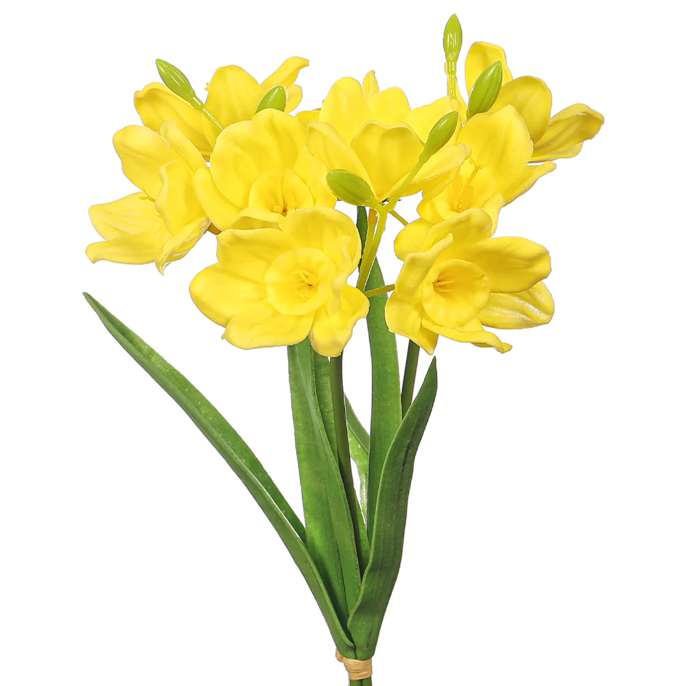Artificial Narcissus Daffodil Fake Flower Bunch (without vase) - Image 8