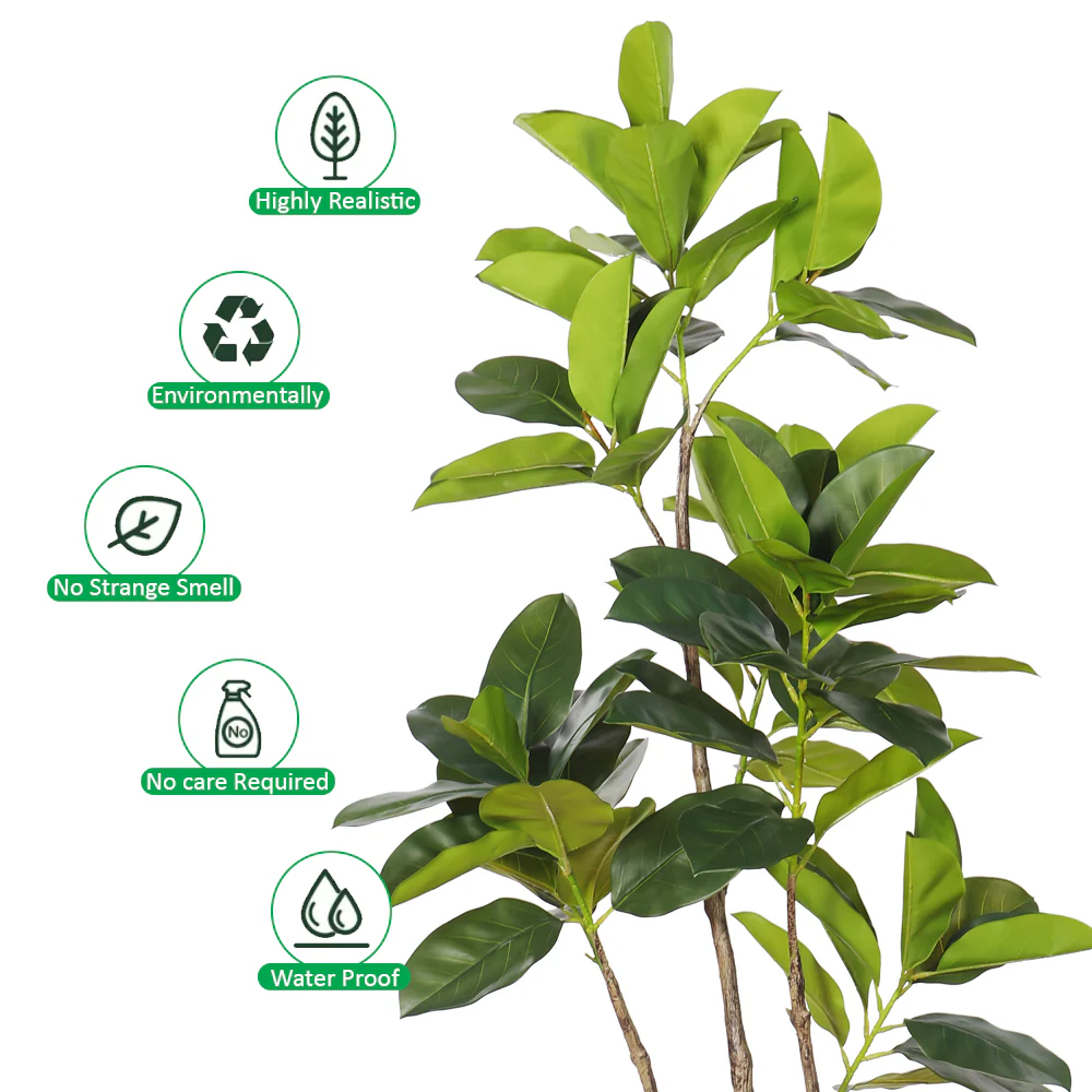 Artificial Oak Ficus Tree(with black nursery pot) - Image 16