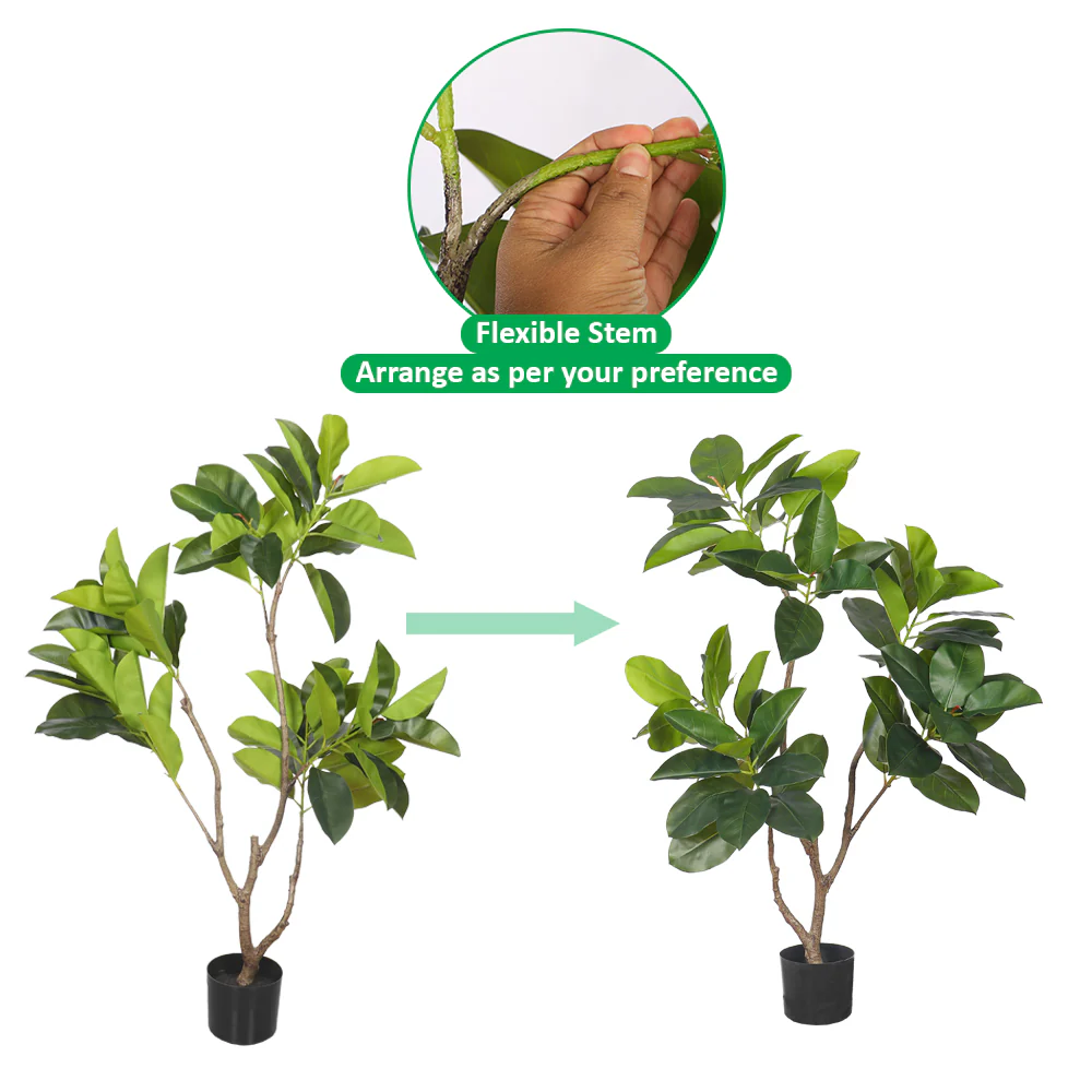Artificial Oak Ficus Tree(with black nursery pot) - Image 9