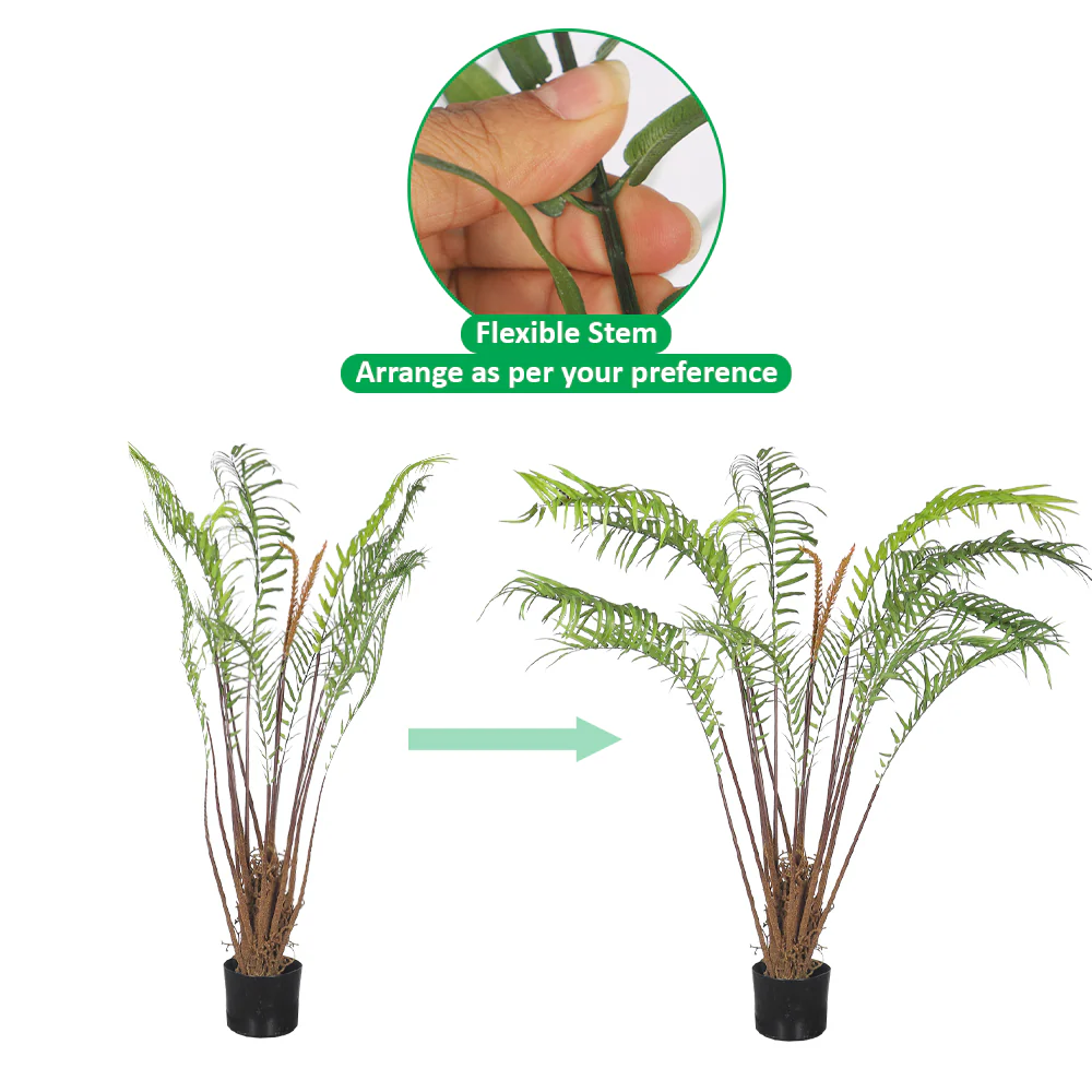 Artificial Palm Plant(with black nursery pot) - Image 11