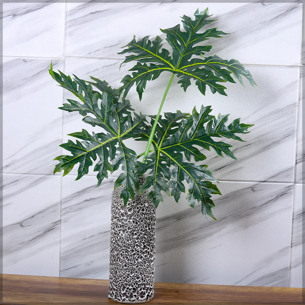 Artificial Papaya Single Stem Leaf(without vase)