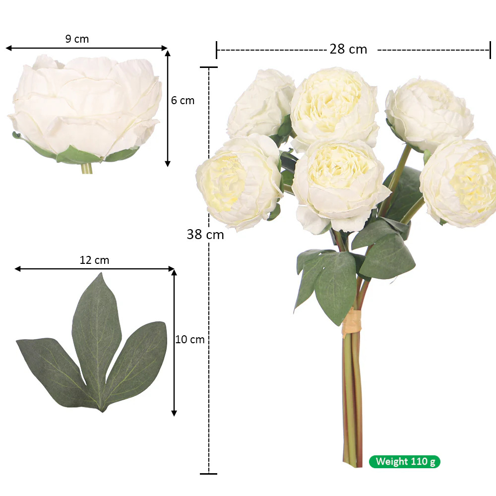 Artificial Peony Flower Single Bouquet(without vase) - Image 5