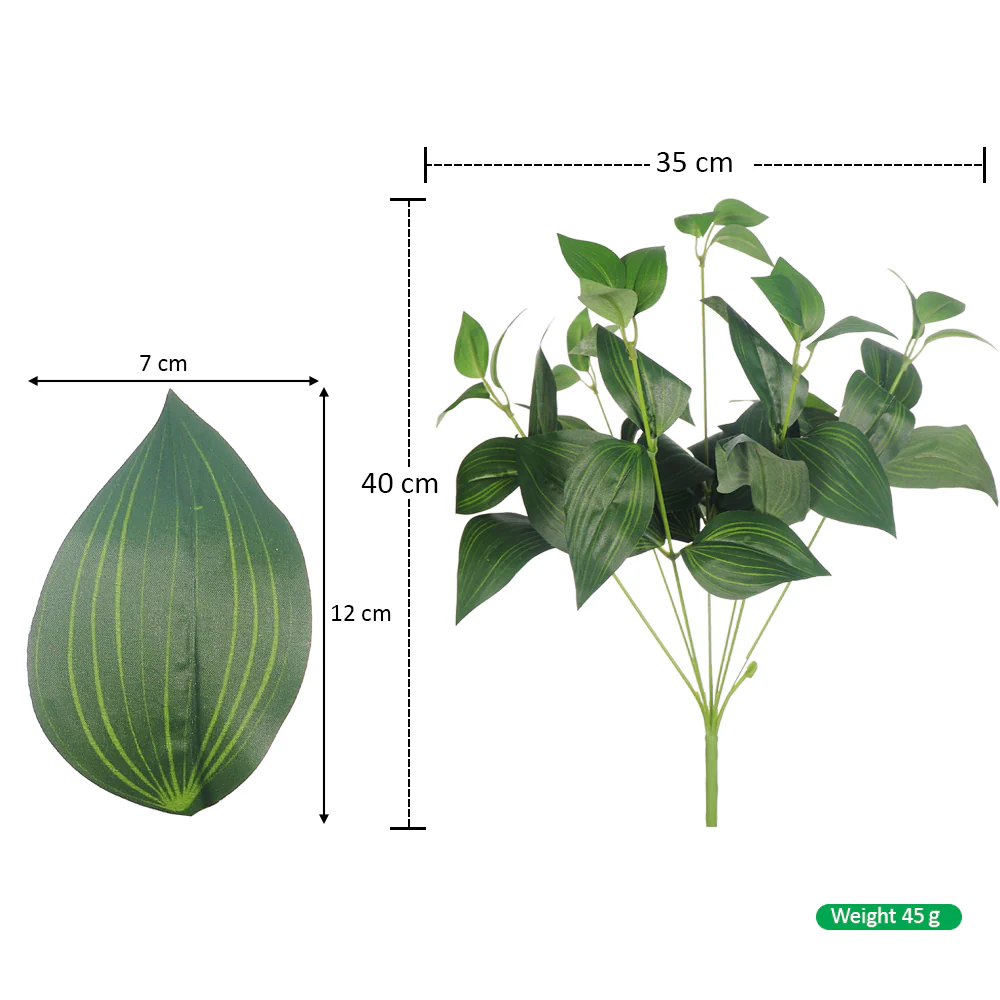 Artificial Philodendron Single Bunch Leaves(without vase) - Image 2