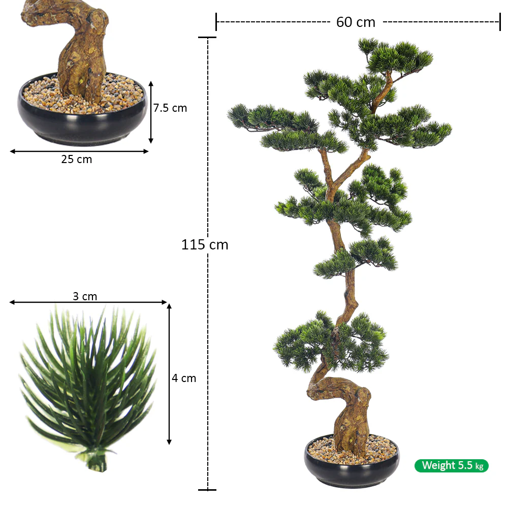 Artificial Potted Bonsai Pine Plant - Image 18