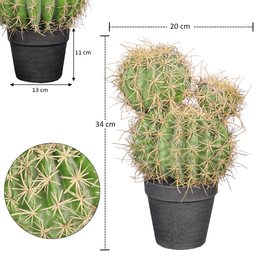 Artificial Potted Cactus Ball - Image 3