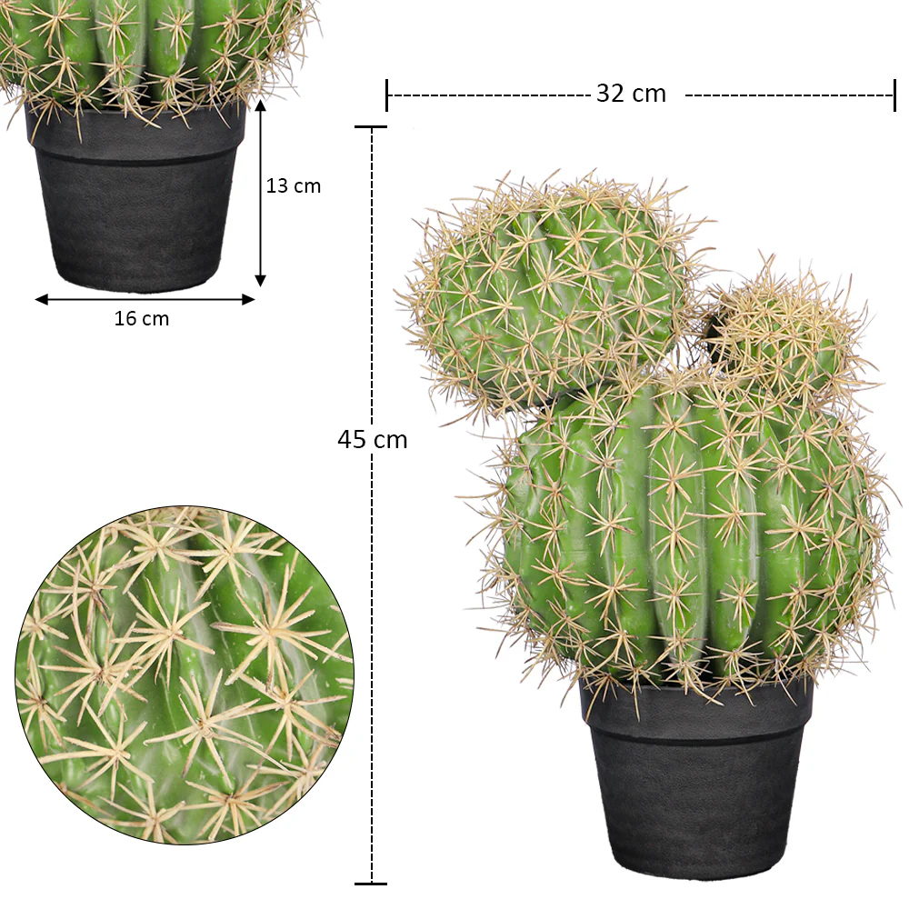 Artificial Potted Cactus Ball - Image 7
