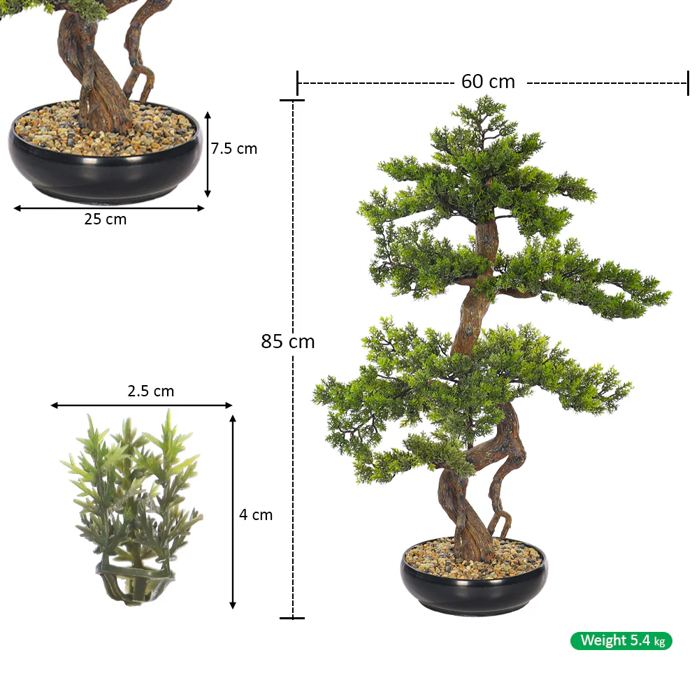 Artificial Potted Cedar Bonsai Plant - Image 16
