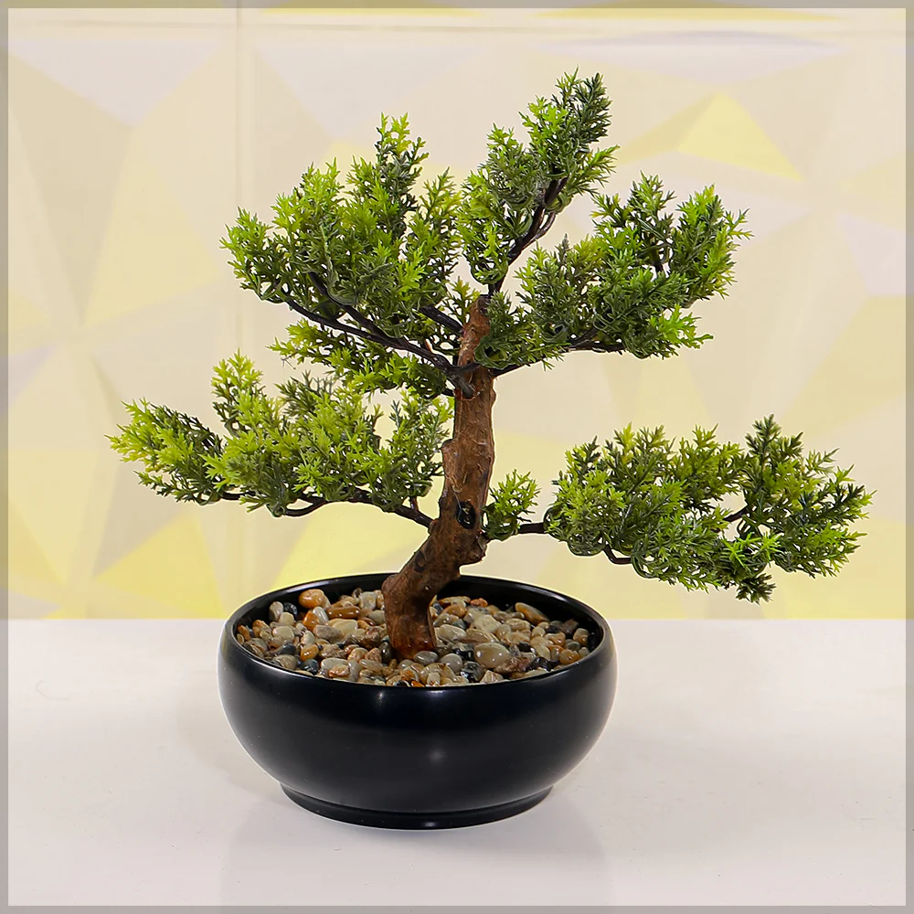 Artificial Potted Cedar Bonsai Plant - Image 6