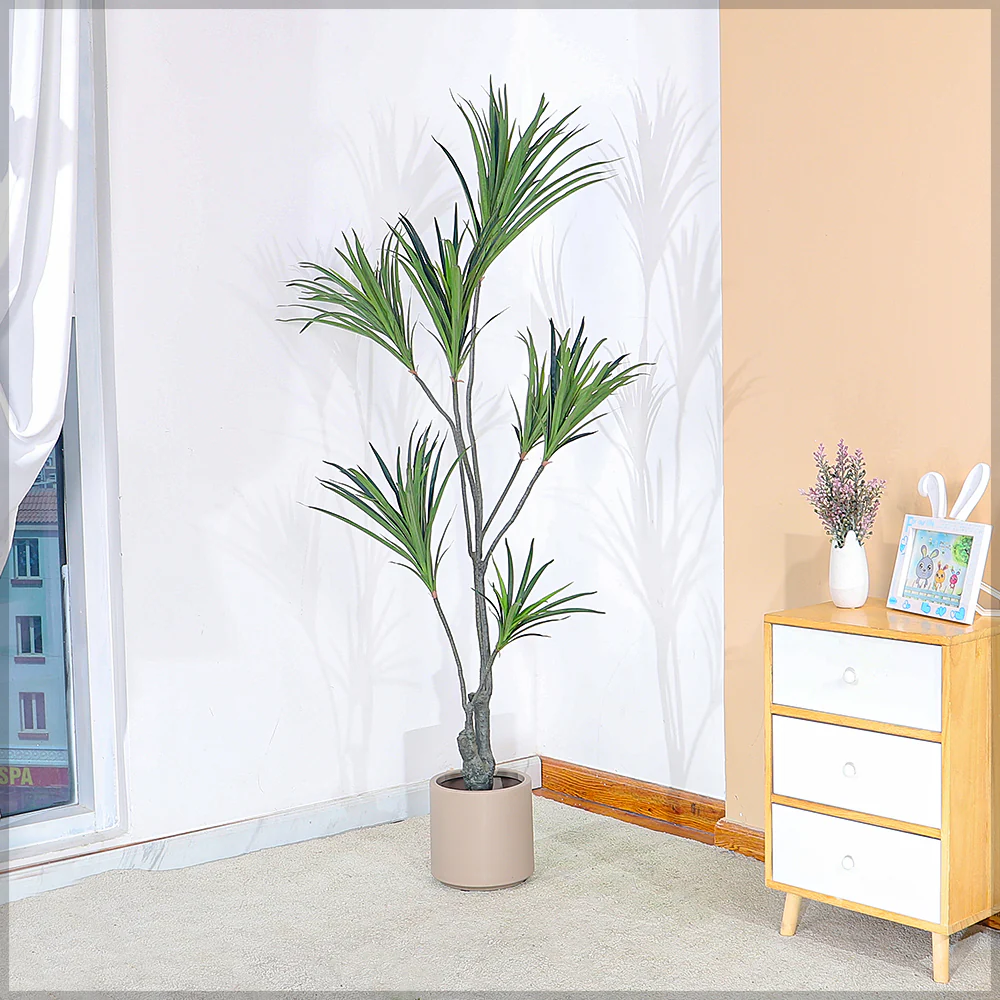 Artificial Potted Dracaena Marginata Plant(with black nursery pot)