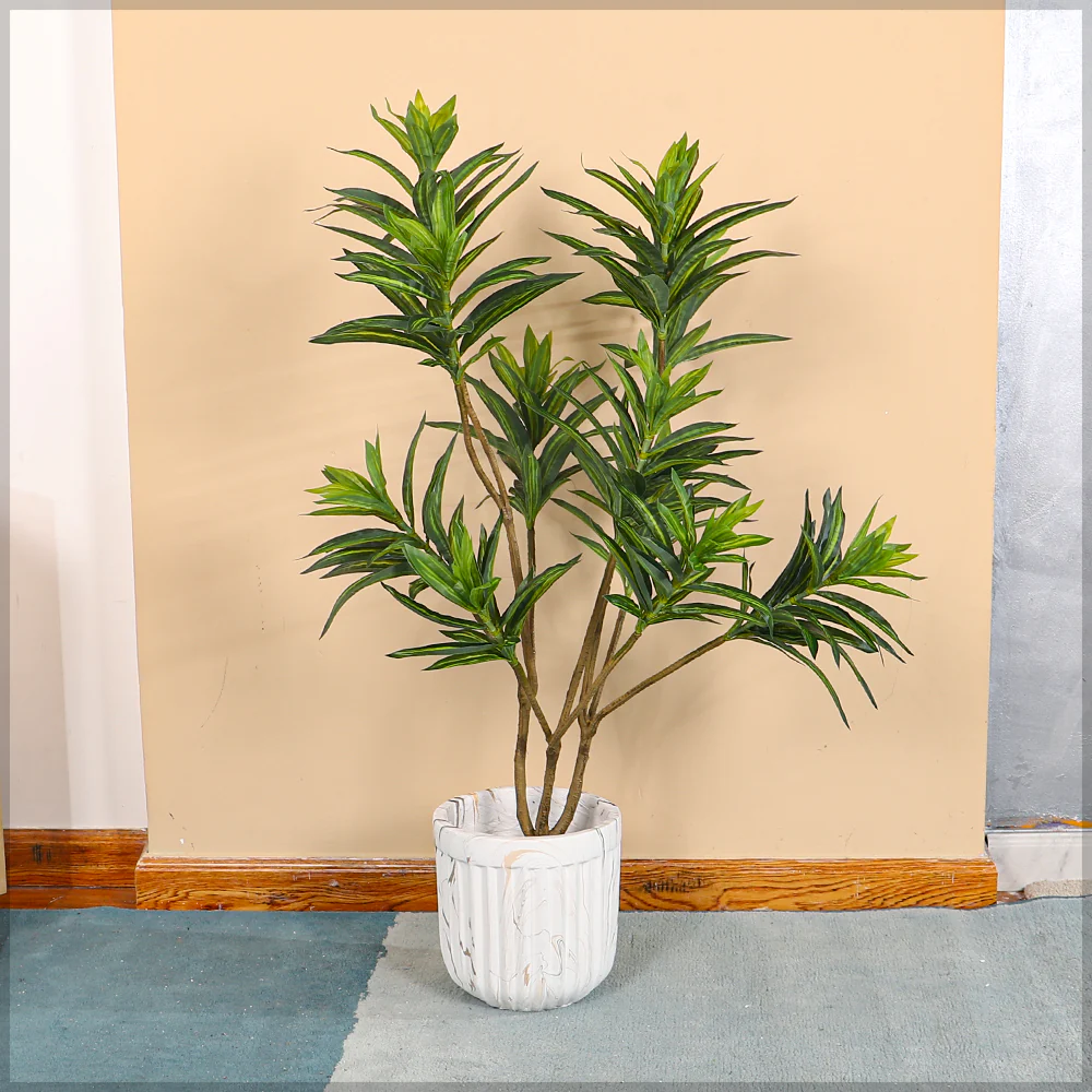 Artificial Potted Dracaena Reflexa(with black nursery pot)