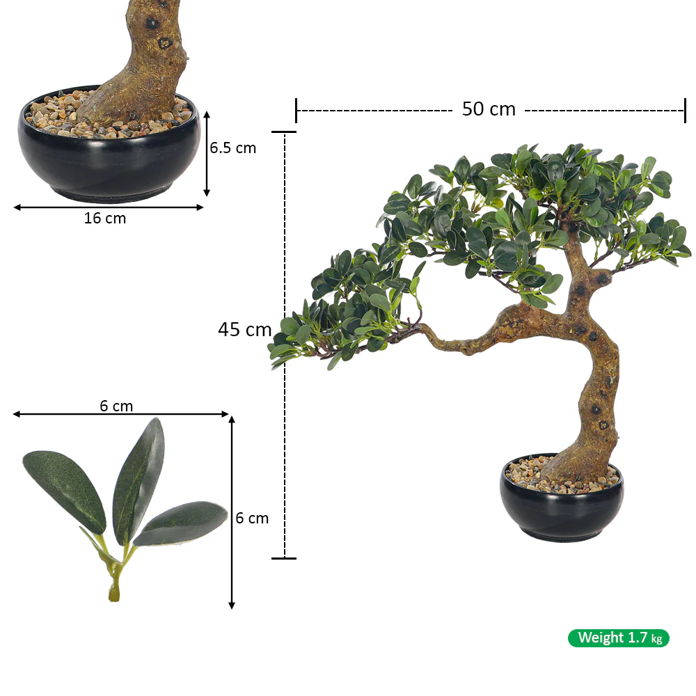 Artificial Potted Ficus Bonsai Plant - Image 10