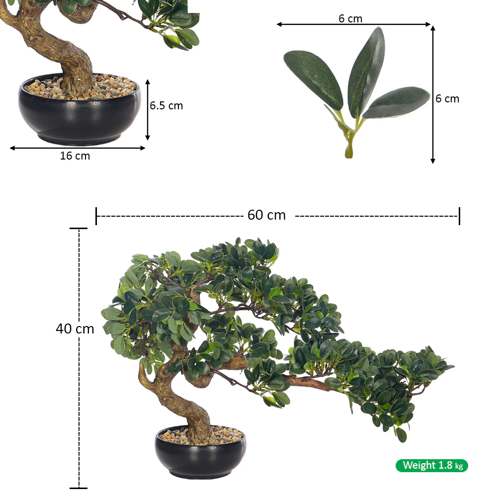 Artificial Potted Ficus Bonsai Plant - Image 25