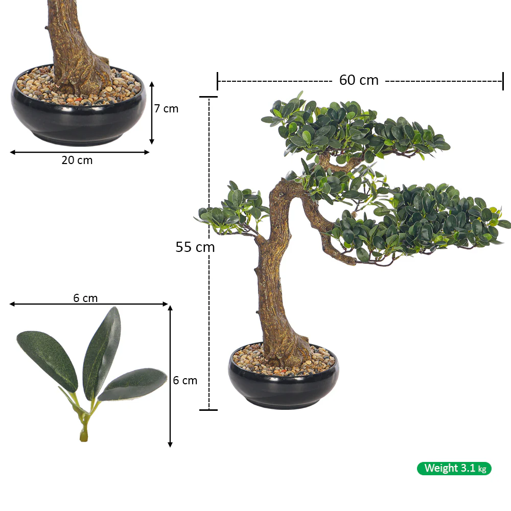 Artificial Potted Ficus Bonsai Plant - Image 32