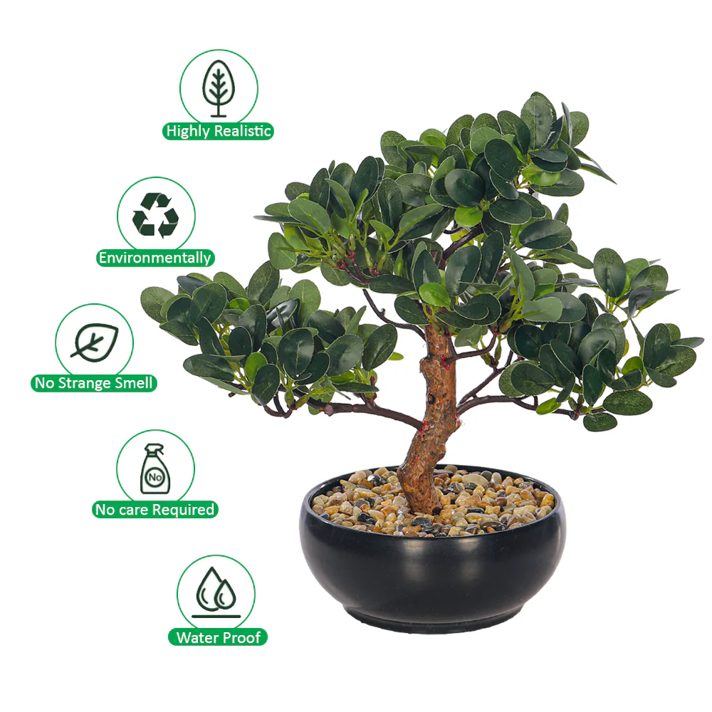 Artificial Potted Ficus Bonsai Plant - Image 4