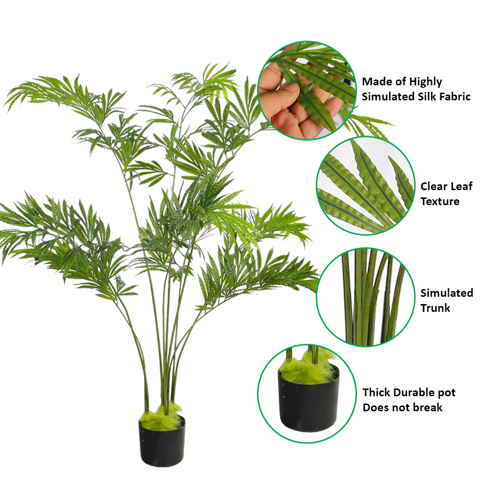 Artificial Potted Palm Plant 140cm Tall(with black nursery pot) - Image 5