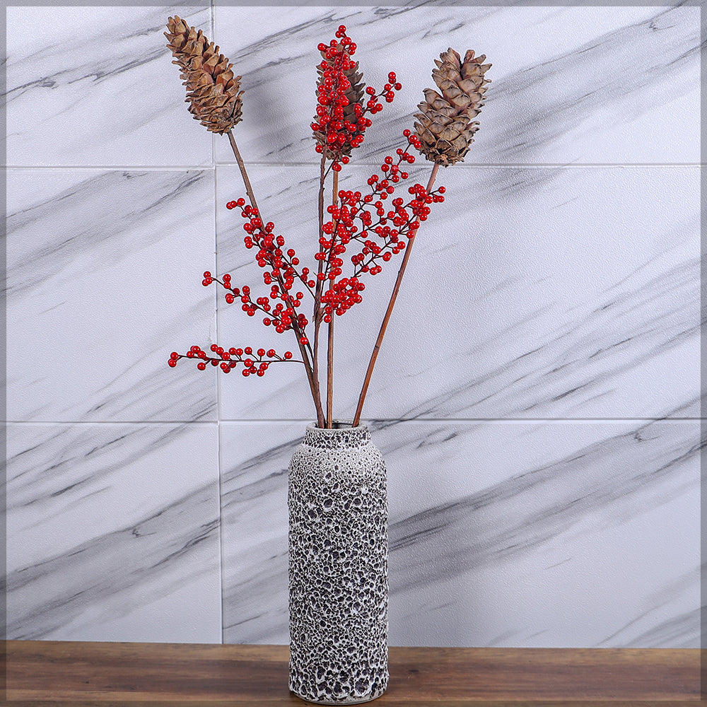 Artificial Single Red Berry Stem without Vase