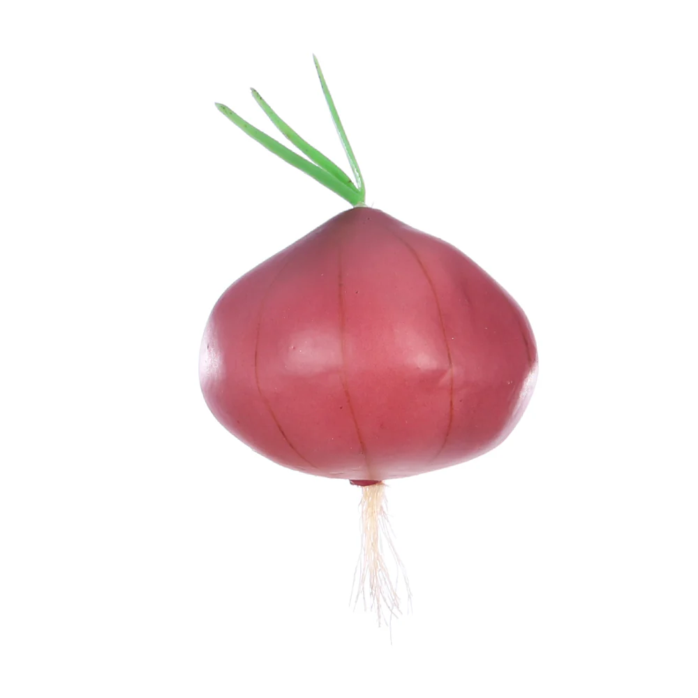 Artificial Red Onion with Green Shoots - Image 3