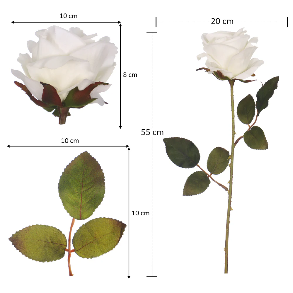 Artificial Rose Flower Single Stem ( without vase) - Image 5