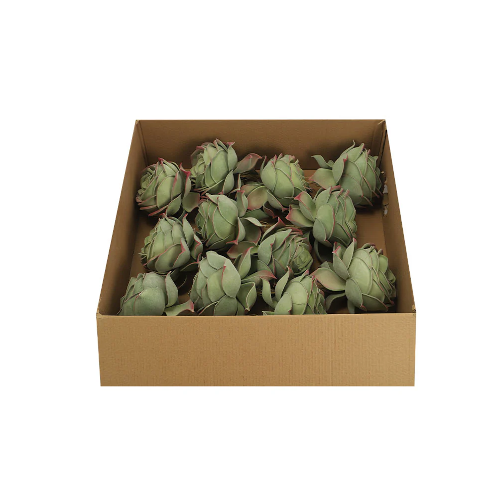 Artificial Single Rose Succulent Plant Red Green(succulent only) - Image 8