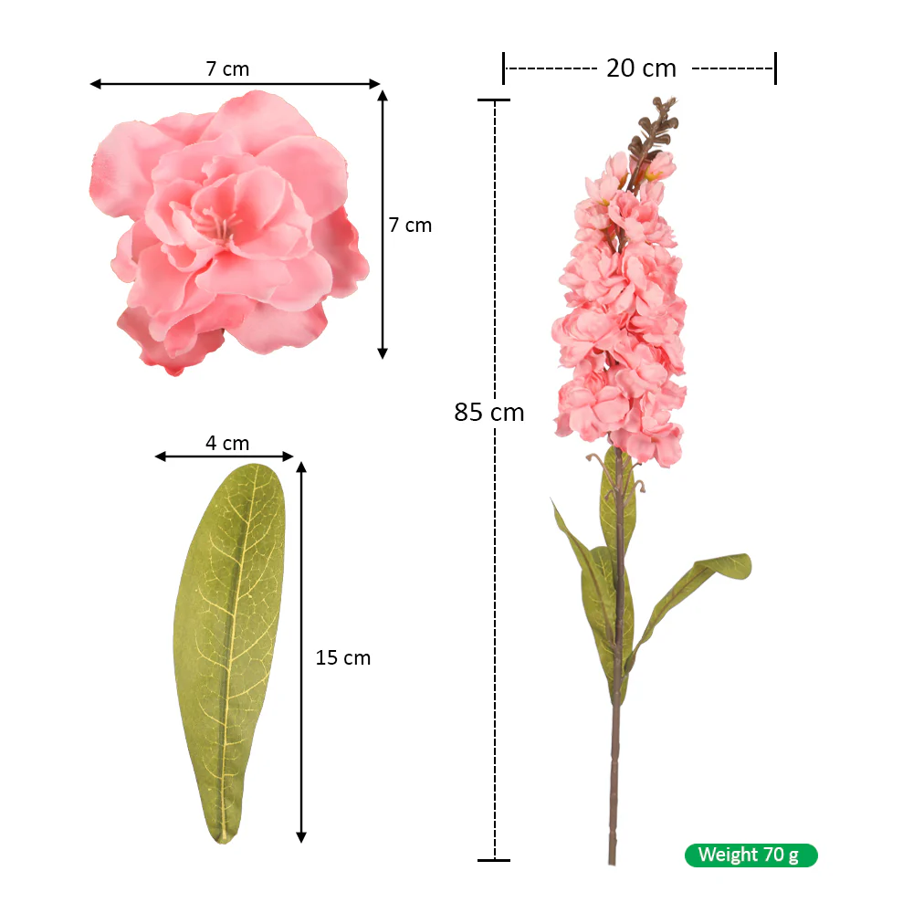 Artificial Silk Delphinium Flower Single Stem(without vase) - Image 10