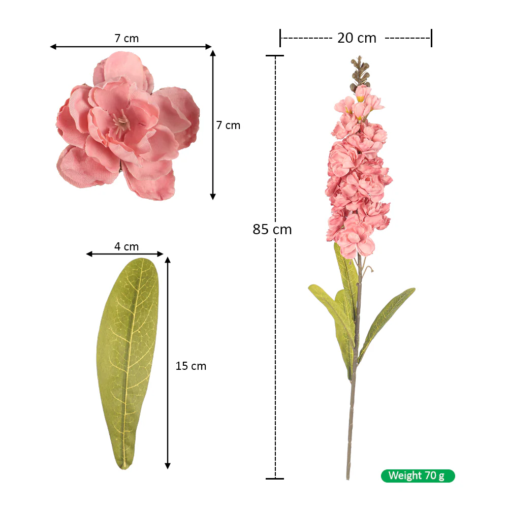 Artificial Silk Delphinium Flower Single Stem(without vase) - Image 6