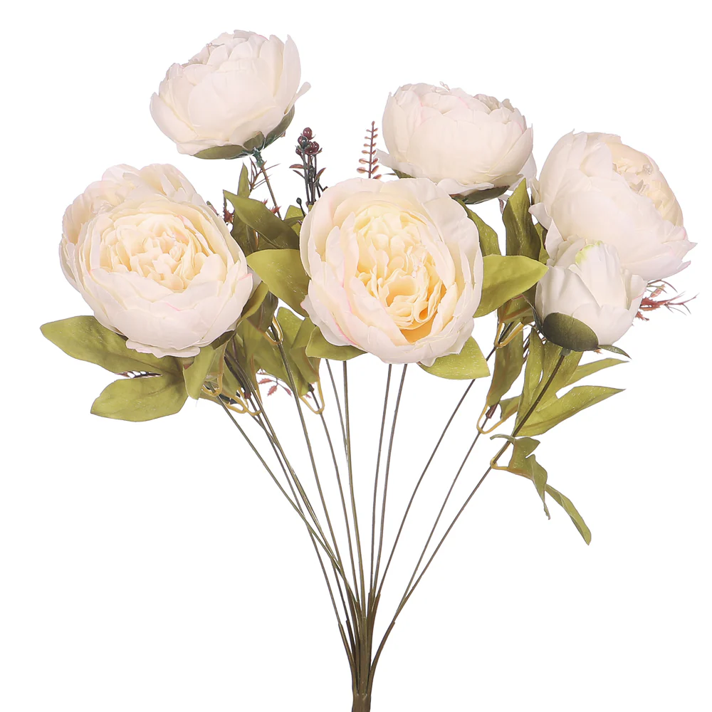 Artificial Silk Peony Bunch Flowers