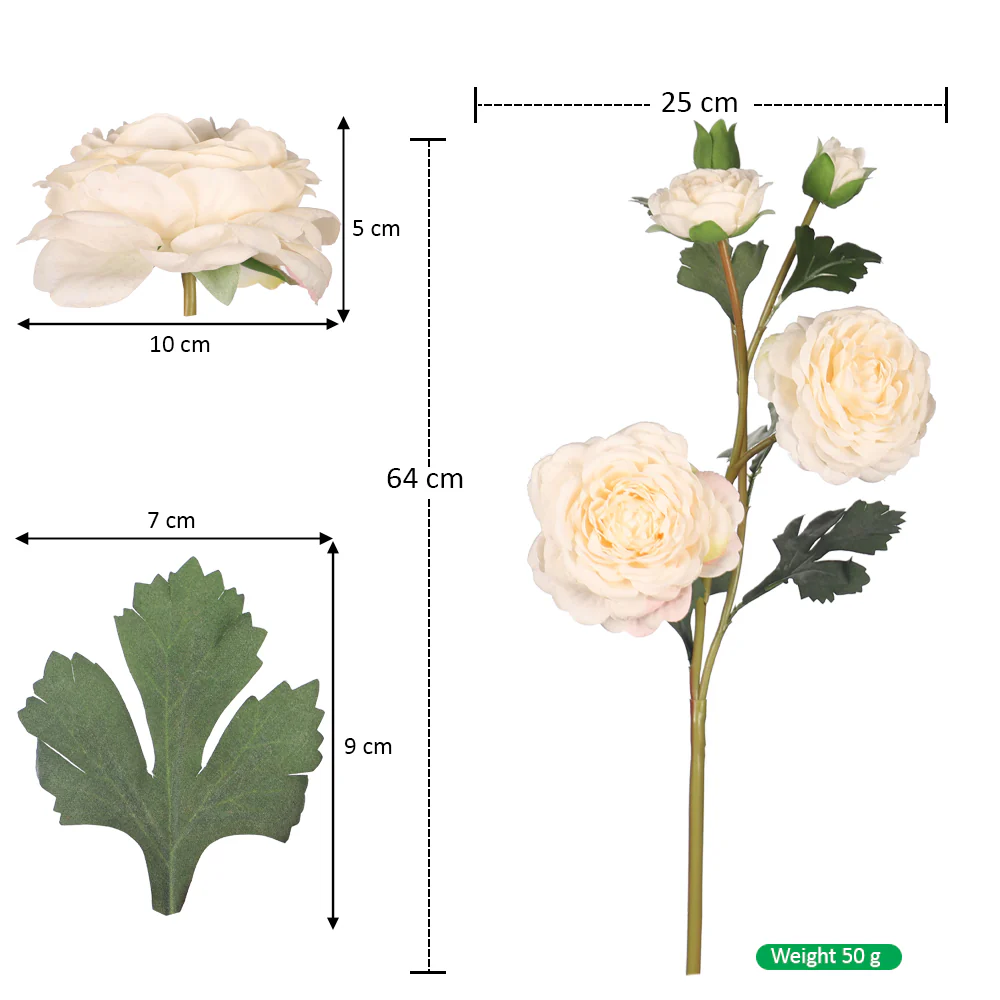 Artificial Silk Rose Flower Single Stem(without vase) - Image 2