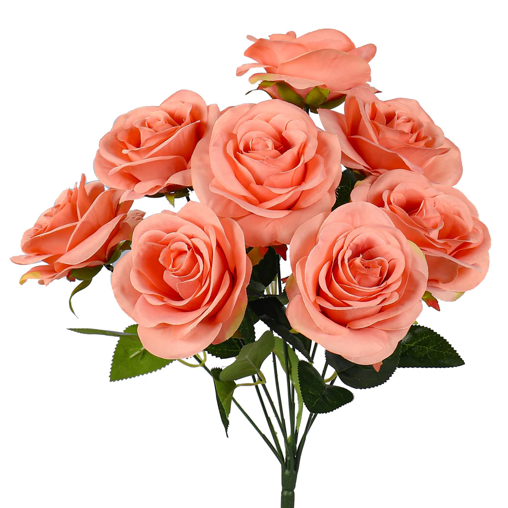Artificial Silk Rose Flowers Single Bunch (without vase) - Image 15