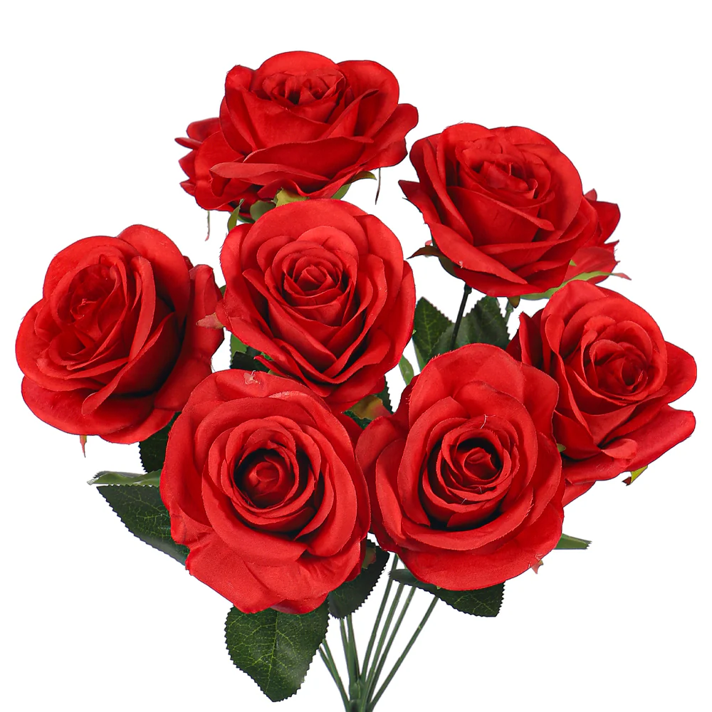 Artificial Silk Rose Flowers Single Bunch (without vase) - Image 33